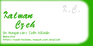 kalman czeh business card